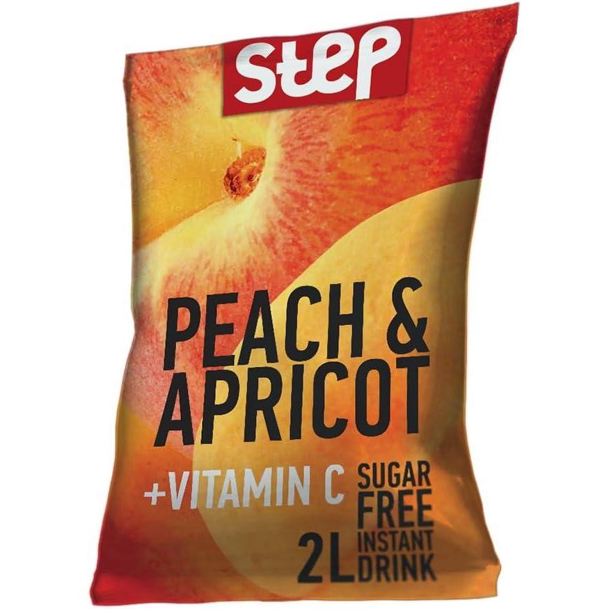 imageKENDY Step Aromatiseur deau sans sucre zro calorie prpar en poudre pour boisson instantane 24 sachets au got AmandePESCA E ALBICOCCA