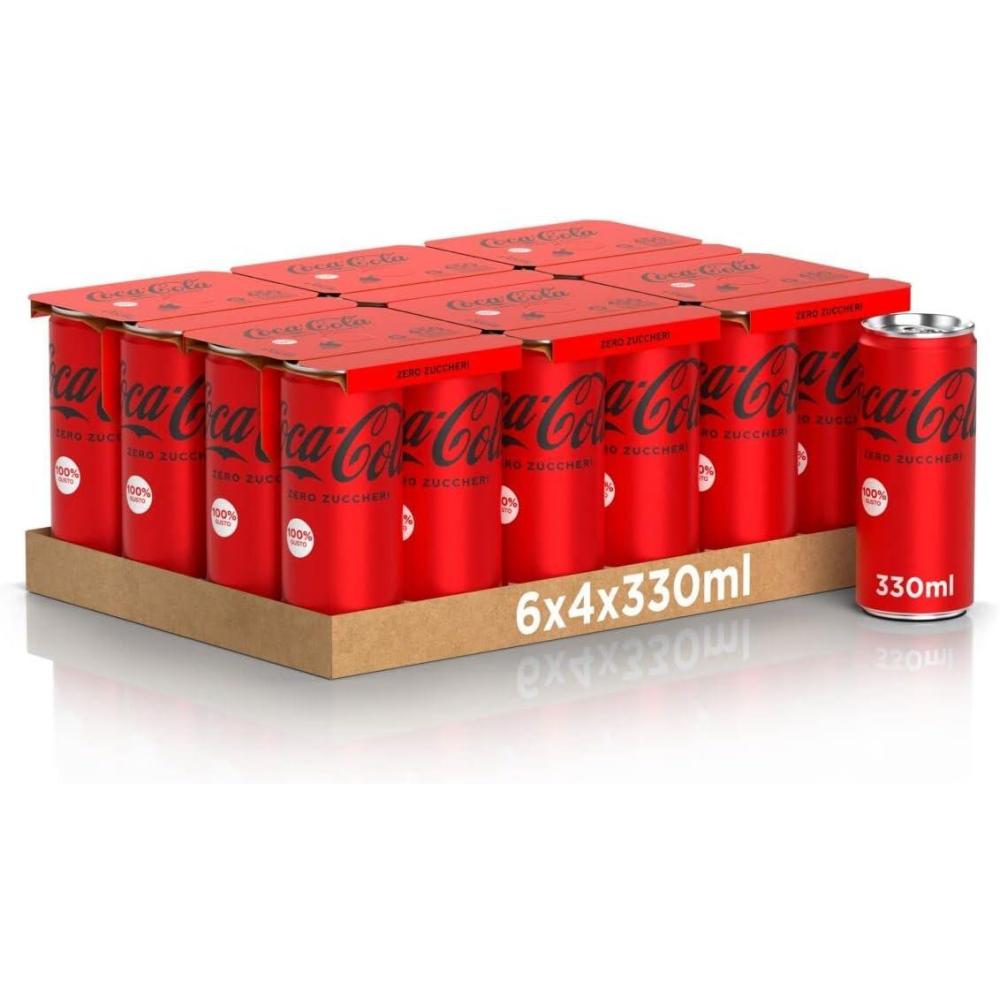 imageLot de 72 botes de Coca sans sucre  330 ml  Boisson italienne sans alcool