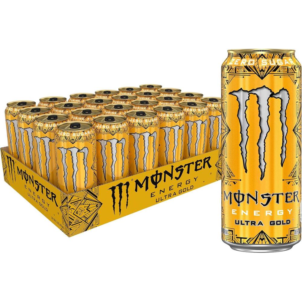 imageMonster Energy Ultra Fiesta Lot de 24 boissons nergisantes sans sucre la mangue 473 mlAnanas ultra dor