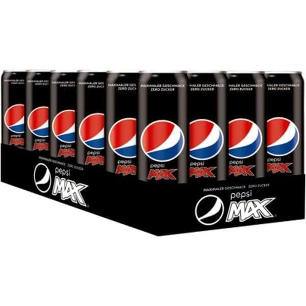 imagePepsi Sans sucre Boisson rafrachissante sans sucre de Pepsi Sans calories Cola contenant de la cafine en bote Bote jetable 24 x 033 l la conception de lemballage peut varier330 ml 24er Pack