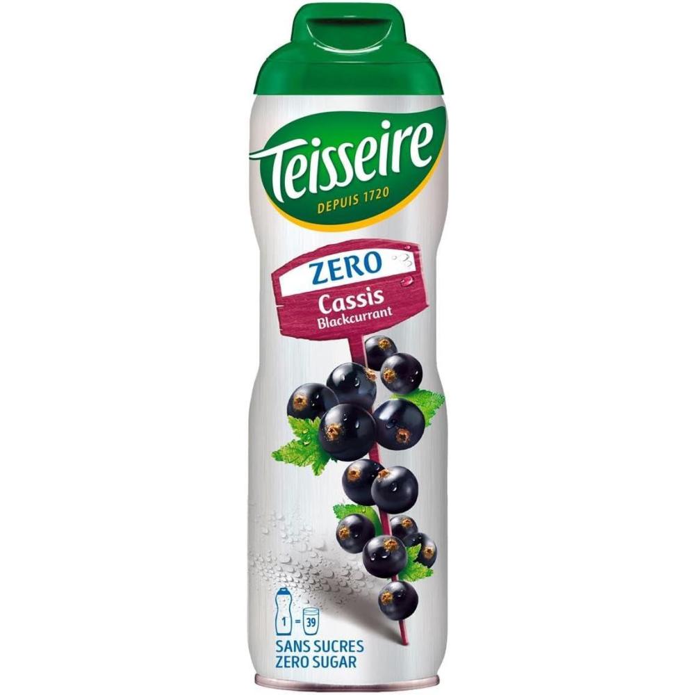 imageTeisseire Sirop de Cassis Zro Sucre Concentr de Boisson Aromatise Sans Sucre 6 x 200 ml