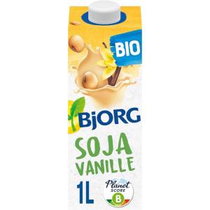 BJORG – Boisson Végétale Soja Sans Sucres – Boisson Bio Riche en Protéines – 1 L x 6(Vanille)