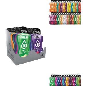 Bolero boissons MIX STICKS 74x3g I rafraîchissante en poudre sans sucre édulcorée à la stévia | pour diabétiques et sportifs | hypocalorique à la vitamine C