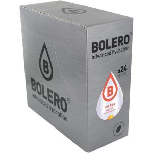 Boléro ICE TEA PÊCHE | 24x8g | jus en poudre sans sucre édulcoré à la stévia + vitamine C | pour enfants, sportifs et diabétiques | saveur de thé glacé à la pêche