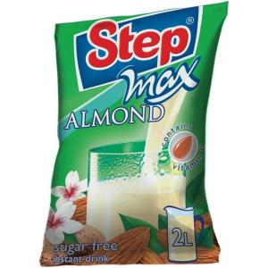 KENDY, Step, Aromatiseur d&rsquo;eau sans sucre, zéro calorie, préparé en poudre pour boisson instantanée, 24 sachets au goût Amande(Amande)