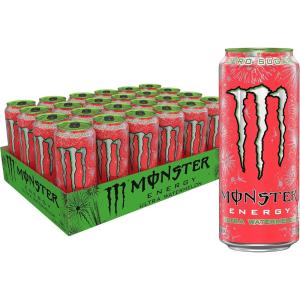 Monster Energy Ultra Fiesta Lot de 24 boissons énergisantes sans sucre à la mangue, 473 ml(Pastèque)