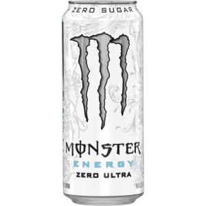 Monster Energy Ultra Fiesta Lot de 24 boissons énergisantes sans sucre à la mangue, 473 ml(Ultra blanc)