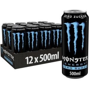 Monster Energy Ultra Fiesta Lot de 24 boissons énergisantes sans sucre à la mangue, 473 ml(Zitrone)