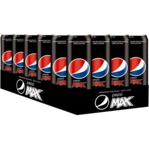 Pepsi Sans sucre – Boisson rafraîchissante sans sucre de Pepsi – Sans calories – Cola contenant de la caféine en boîte – Boîte jetable (24 x 0,33 l) (la conception de l’emballage peut varier)(330 ml (24er Pack))