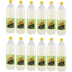 Schweppes Limone Zero Lot de 12 boissons gazeuses sans sucre ajouté au citron 1000 ml