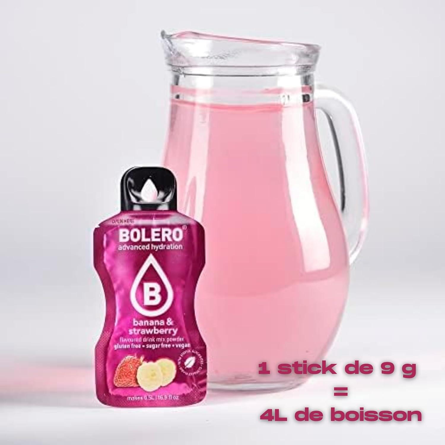 imageBOLERO Pina Colada 10 sticks 9g de Poudre pour Boisson sans sucre la Stevia Sans Conservateur ni colorants artificiels Faible en calories il convient pour toute la FamilleAssortiment