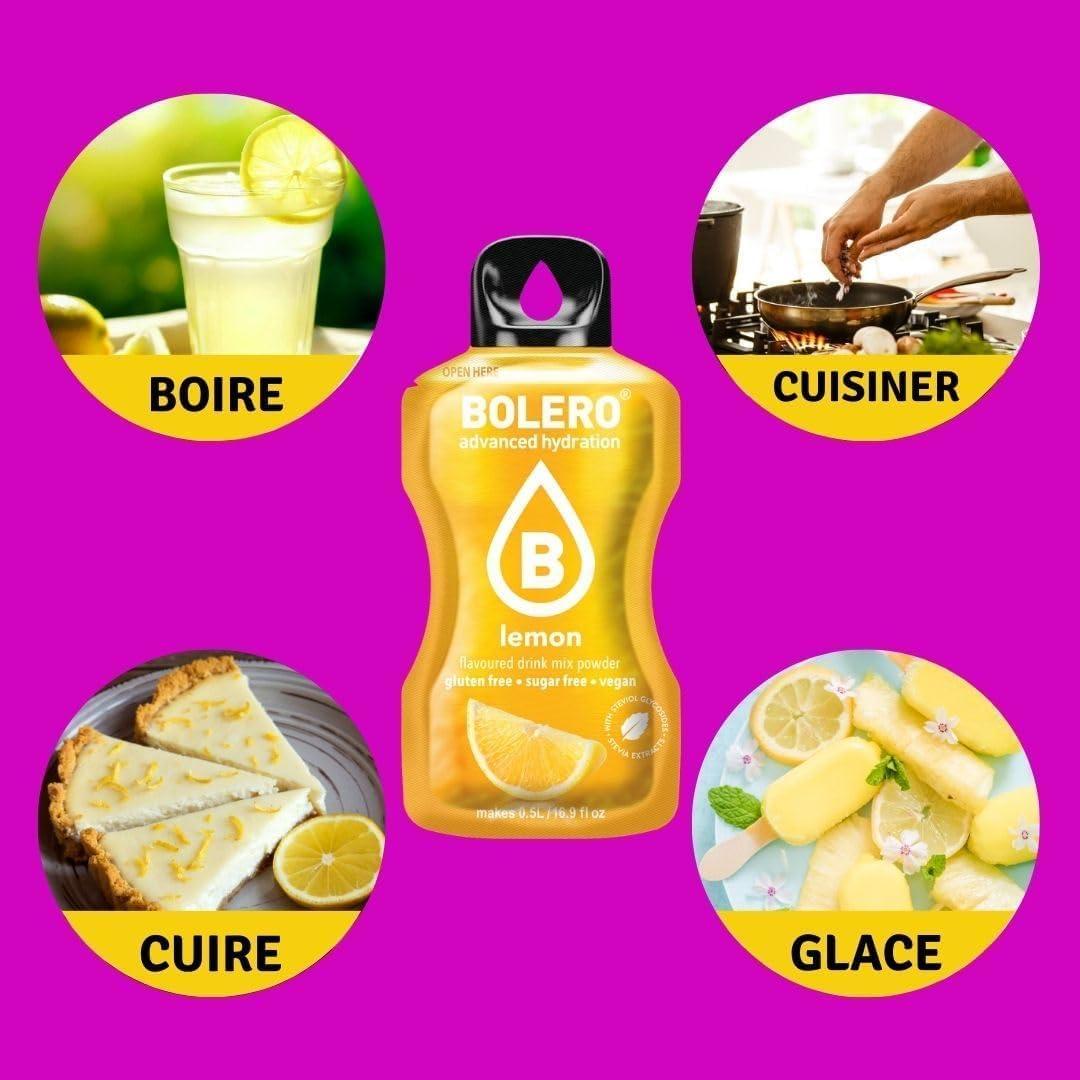 imageBolero KIWI 24x3g Jus en poudre sans sucre sucr avec de la stvia vitamine C Convient pour les enfants et les diabtiques Sans gluten et adapt aux vgtaliens Le got