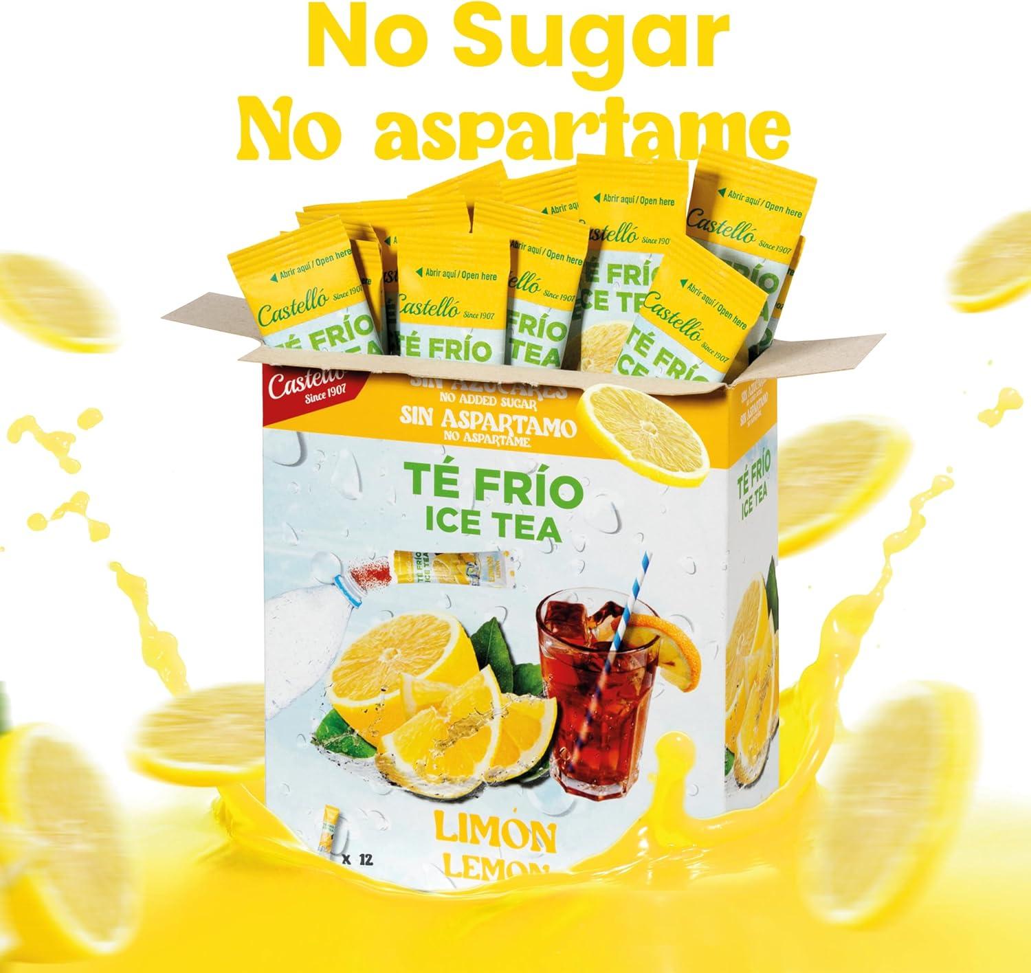 imageCastello since 1907 Th Glac Ice Tea Iced Tea Zro en Sachets Multipack 3 Gots Pche Citron et Mangue Total 36 Sachets Zro Calorie Sans Sucres Sans AspartamePche Citron Mangue