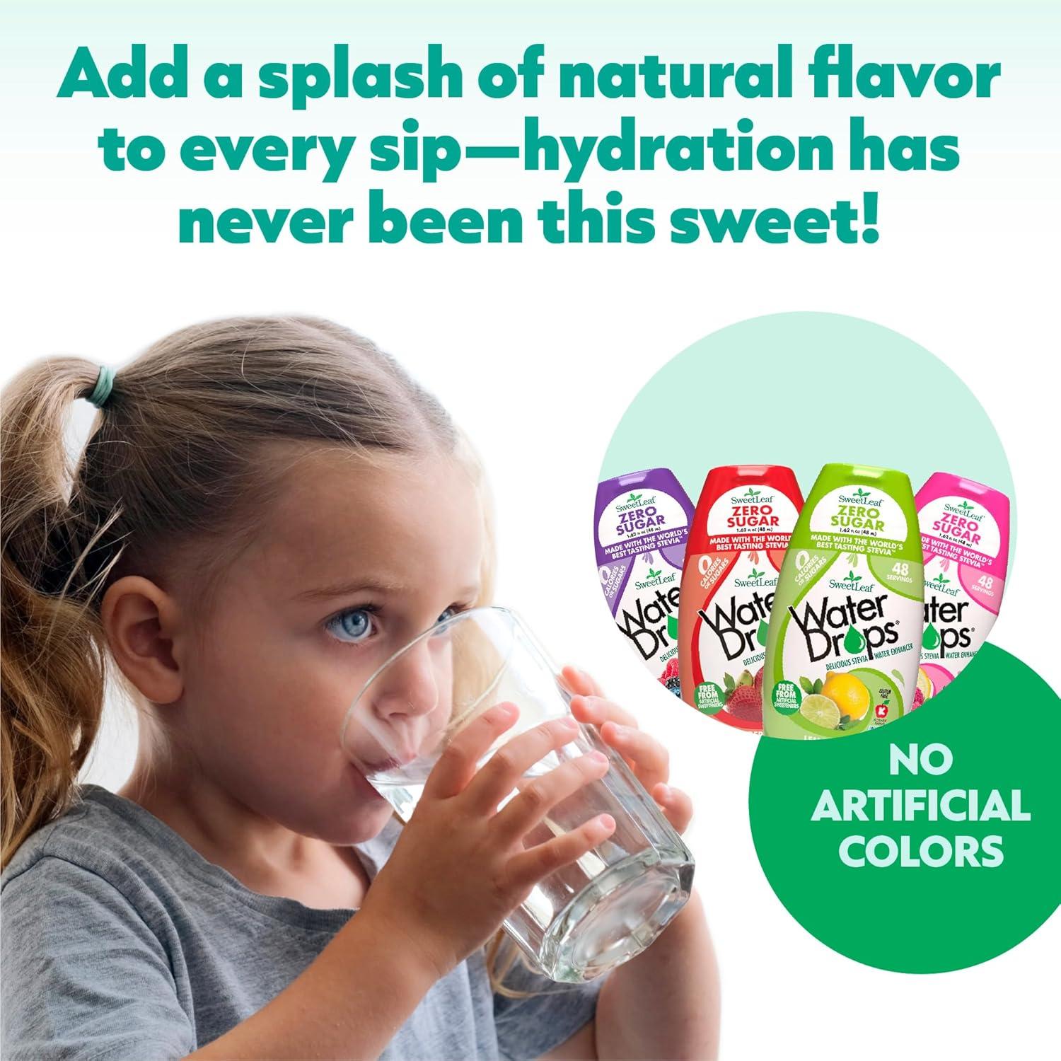 imageSweetLeaf Eau aromatise sans sucre concentr de boisson 48 ml 3 pices Framboise Citron 0 g de glucides sans dulcorants artificiels48 ml Lot de 1