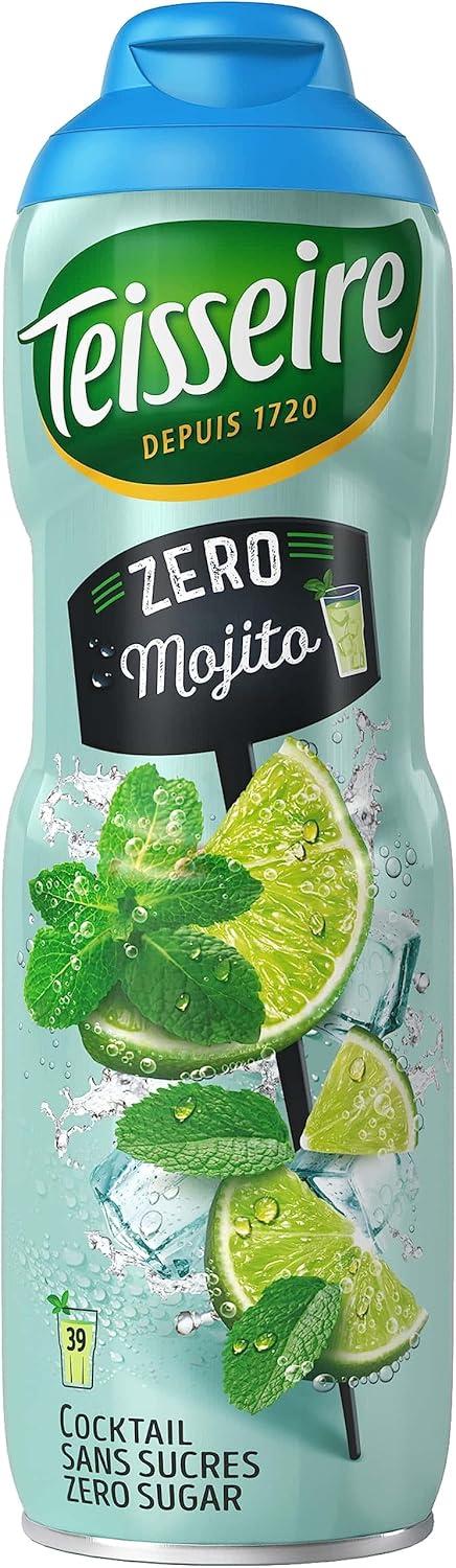 imageTeisseire Zro Sucre Sirop Saveur Mojito pour Cocktail et Cocktail sans Alcool Boisson rafrachissante Bidon 60cl