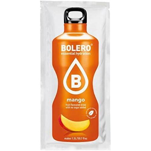 imageBolero Drink Instant Drink Mango sachet de 24 x 9 g chaque sachet suffit pour 15 litre 25 litres de boisson prte boire sans sucre ni gaz carbonique sans aspartame sucr avec Stevia