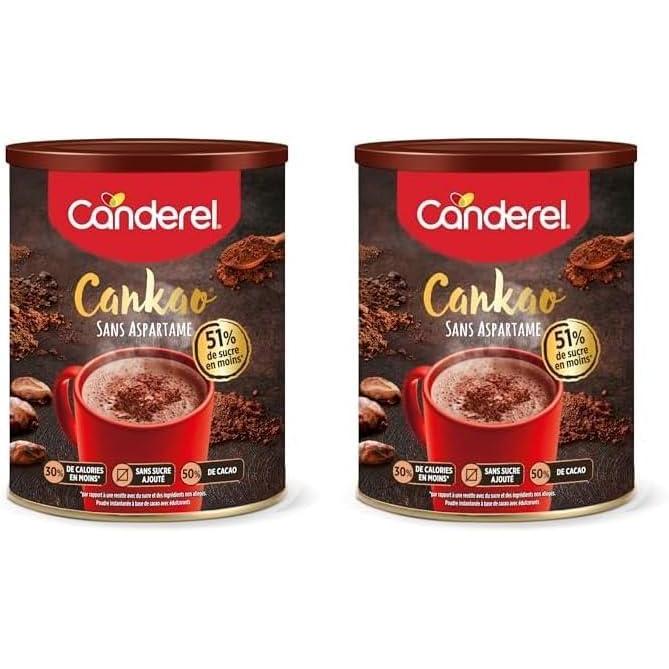 imageCanderel Cankao Poudre de Cacao 31 de Calories en moins 52 de sucre en moins bote 250 g1 Unit Lot de 2