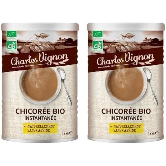 imageCharles Vignon Chicore Bio Instantane 100 Chicore Torrfie Sans Cafine ampamp Sans Sucres Ajouts Nutriscore A Bote Recyclable 125 g125 g Lot de 2