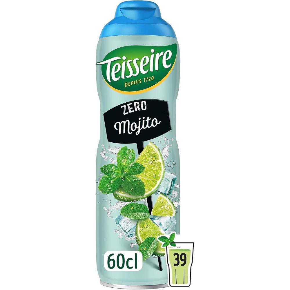 imageTeisseire Zro Sucre Sirop Saveur Mojito pour Cocktail et Cocktail sans Alcool Boisson rafrachissante Bidon 60cl