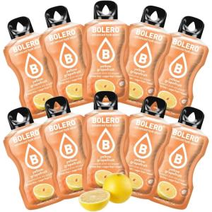 BOLERO Pina Colada | 10 sticks 9g de Poudre pour Boisson sans sucre à la Stevia | Sans Conservateur ni colorants artificiels, Faible en calories, il convient pour toute la Famille(Pamplemousse)