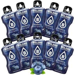 BOLERO Pina Colada | 10 sticks 9g de Poudre pour Boisson sans sucre à la Stevia | Sans Conservateur ni colorants artificiels, Faible en calories, il convient pour toute la Famille(Myrtille)