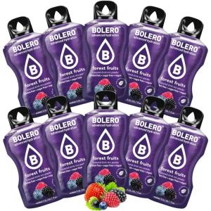 BOLERO Pina Colada | 10 sticks 9g de Poudre pour Boisson sans sucre à la Stevia | Sans Conservateur ni colorants artificiels, Faible en calories, il convient pour toute la Famille(Fruit des bois)