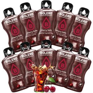 BOLERO Pina Colada | 10 sticks 9g de Poudre pour Boisson sans sucre à la Stevia | Sans Conservateur ni colorants artificiels, Faible en calories, il convient pour toute la Famille(Cola cerise)