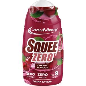 IronMaxx SqueeZero – Sirop sans sucre & zero calorie, Pomme Verte 65ml | Boisson sans sucre au goût rafraîchissant | Prépare jusqu’à 8 litres de boisson zero sucre(Cherry)
