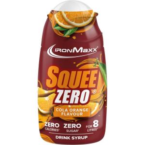 IronMaxx SqueeZero – Sirop sans sucre & zero calorie, Pomme Verte 65ml | Boisson sans sucre au goût rafraîchissant | Prépare jusqu’à 8 litres de boisson zero sucre(Cola Orange)