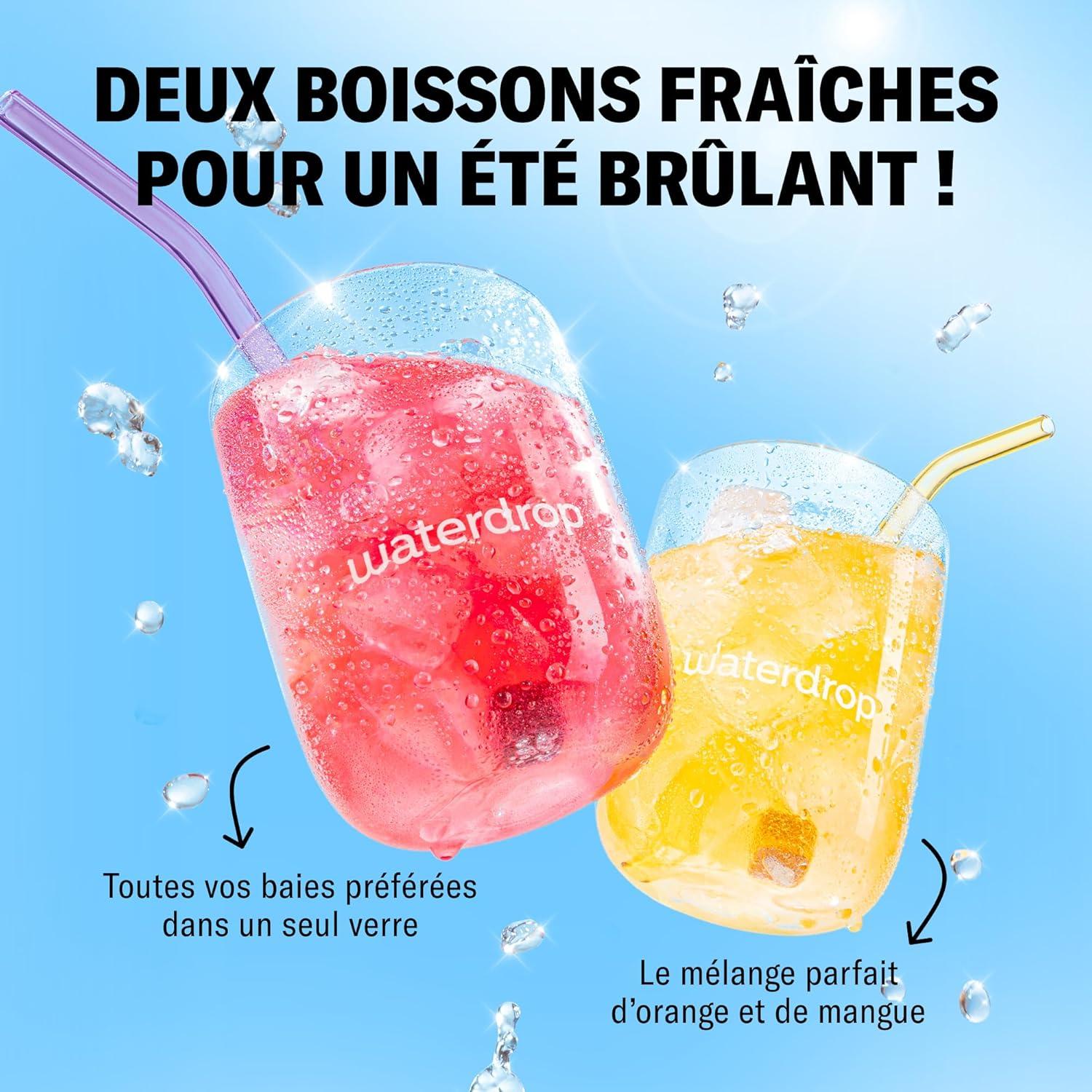 imagewaterdrop Microdrink Coffret Fusion de Fruits 48 Pastilles dHydratation Cubes de Boisson aux 2 Saveurs Fusion Tropicale ampamp Fusion Fruits Rouges Eau Aromatise Sans Sucre avec Vitamine C ampamp B