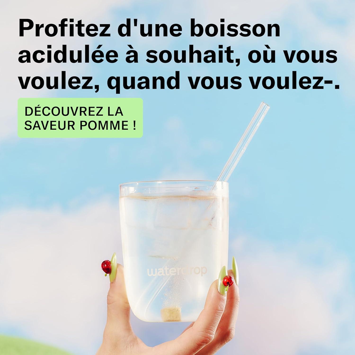 imagewaterdrop Pastille Coffret Pomme 36 Cubes de Boisson pour Eau Aromatise Saveur Pomme Sans Sucre Pastilles Aromatises pour lEau Alternative au Jus de Pomme Enrichies en Vitamines C et B