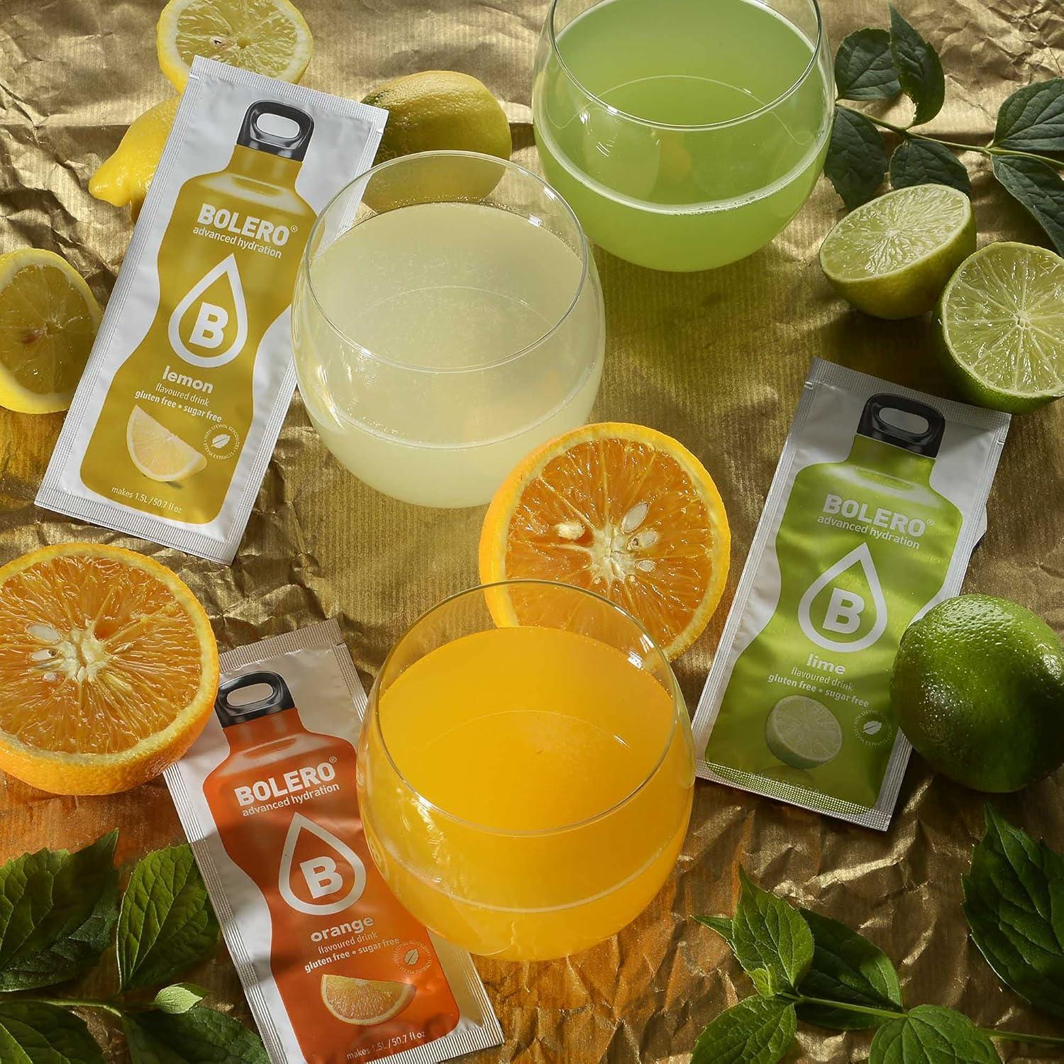 imageBolero EXOTIC 24x3g Jus en poudre sans sucre dulcor la stvia vitamine C pour enfants et sportifs sans gluten vgtalien got exotique