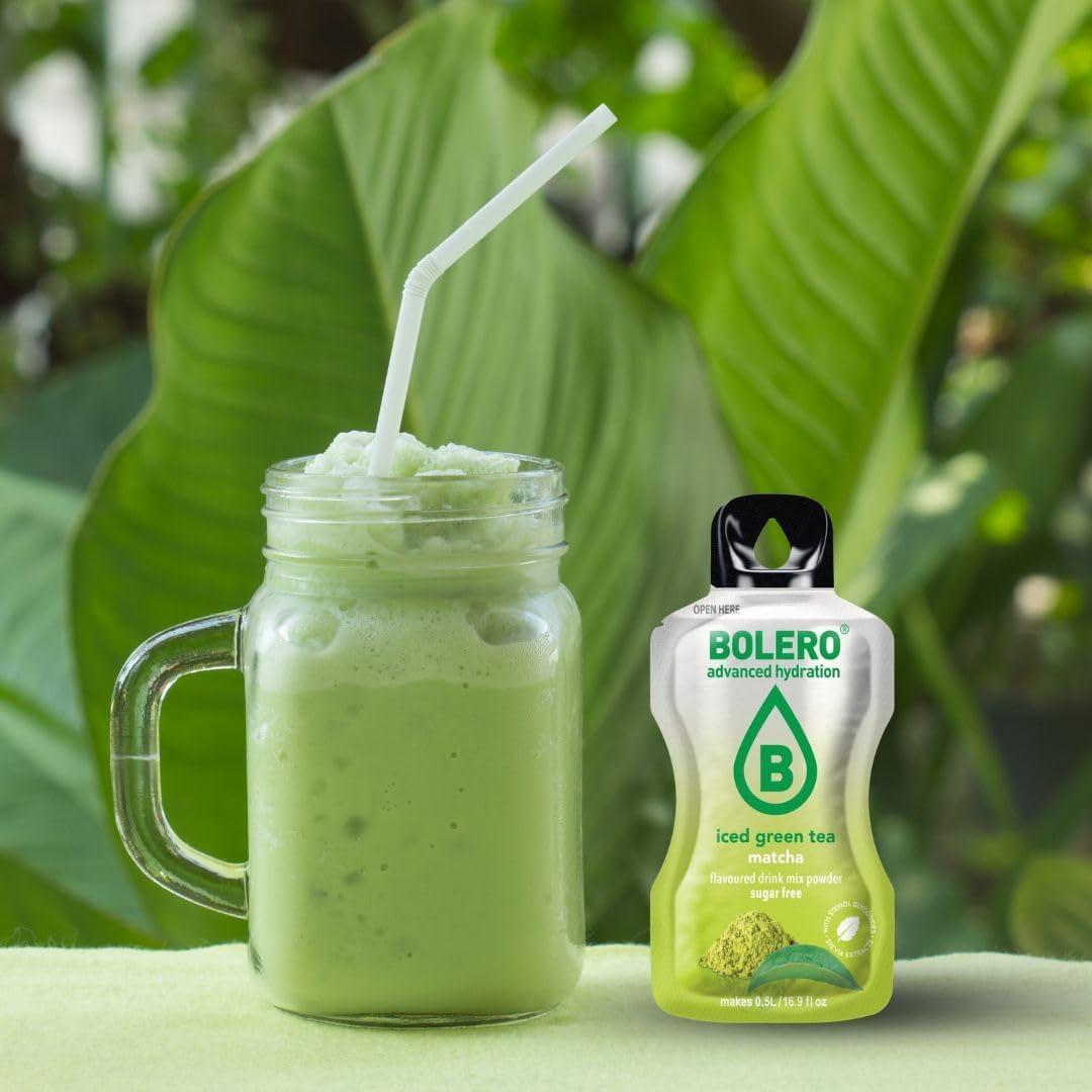 imageBolero TH VERT GLAC MATCHA 24x8g Poudre pour boisson sans sucre dulcore la stvia vitamine C convient aux enfants aux sportifs et aux diabtiques sans gluten