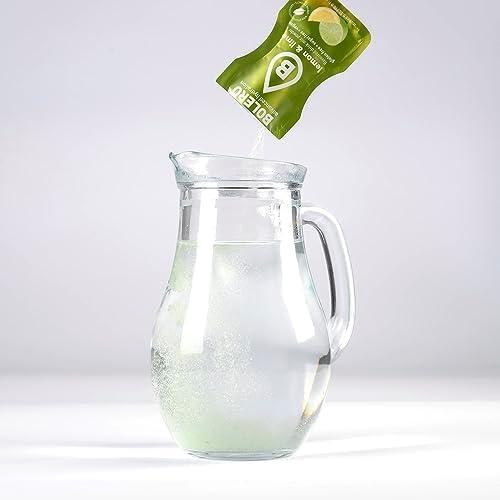 imageBolro LEMON ampamp LIME 24x3g Jus en poudre sans sucre dulcor la stvia vitamine C pour enfants et sportifs sans gluten vgtalien saveur citron et citron vert