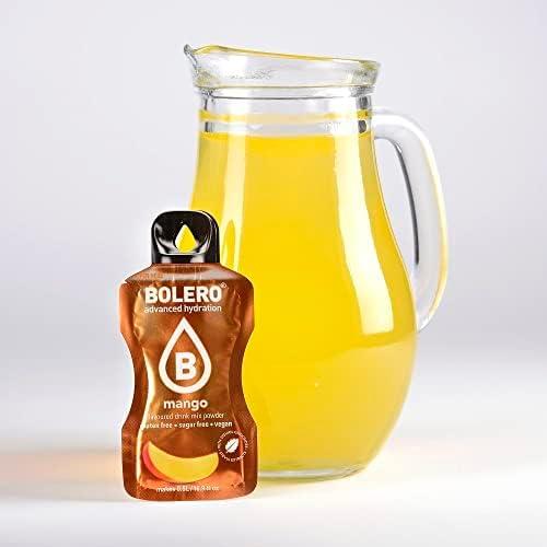 imageBolro MANGO 24x3g Jus en poudre sans sucre dulcor la stvia vitamine C pour enfants et sportifs sans gluten vgtalien saveur de mangue