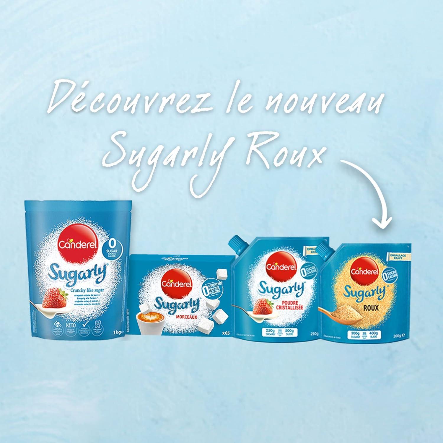imageCanderel Sugarly Poudre Cristallise Zro Sucre dulcorant 250g250 g Lot de 4