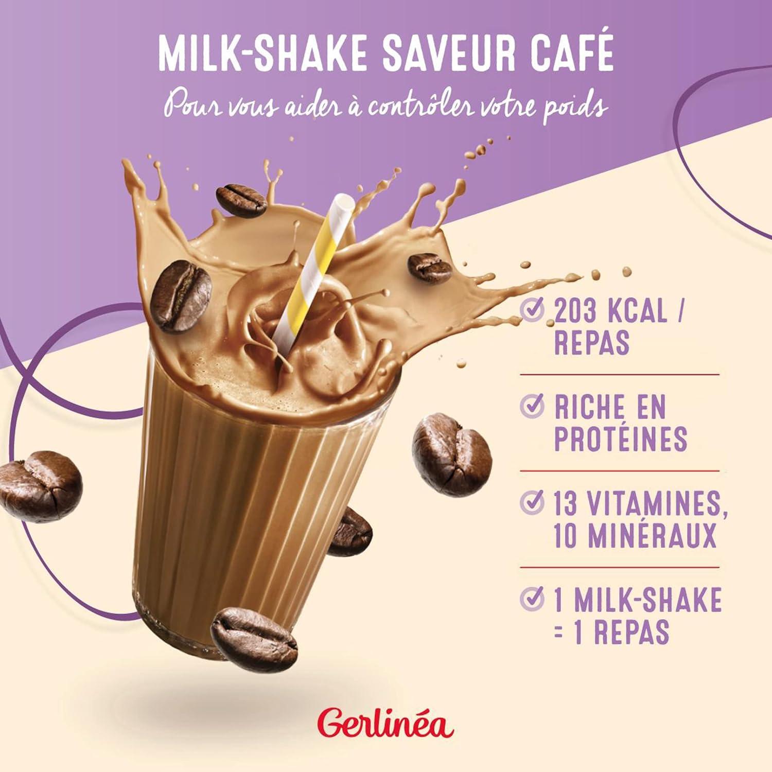 imageGerlina Boisson Milkshake got Vanille Substituts de repas riche en protines Poudre reconstituer contient 15 repas 220385Caf