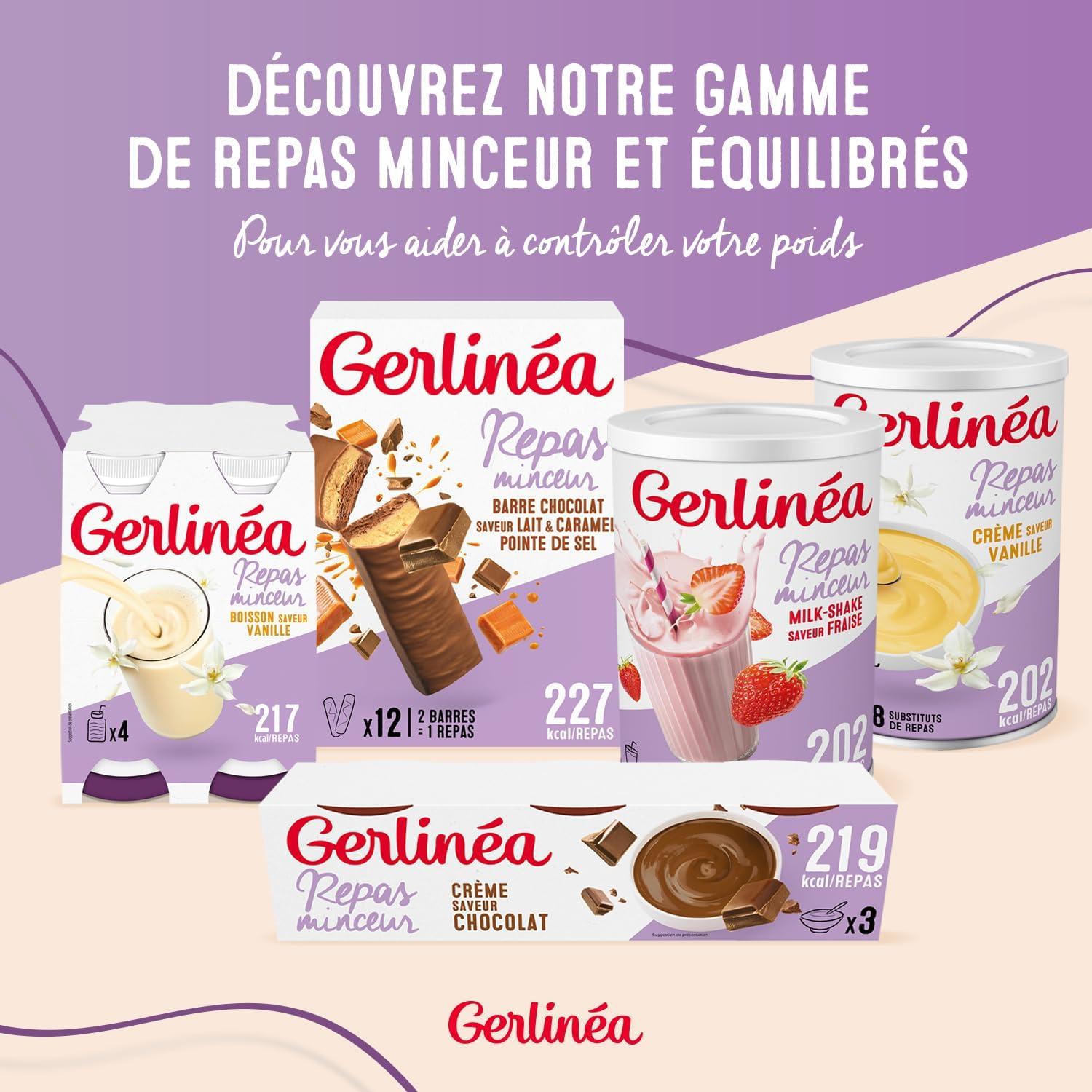 imageGerlina Boisson Milkshake got Vanille Substituts de repas riche en protines Poudre reconstituer contient 15 repas 220385Chocolat