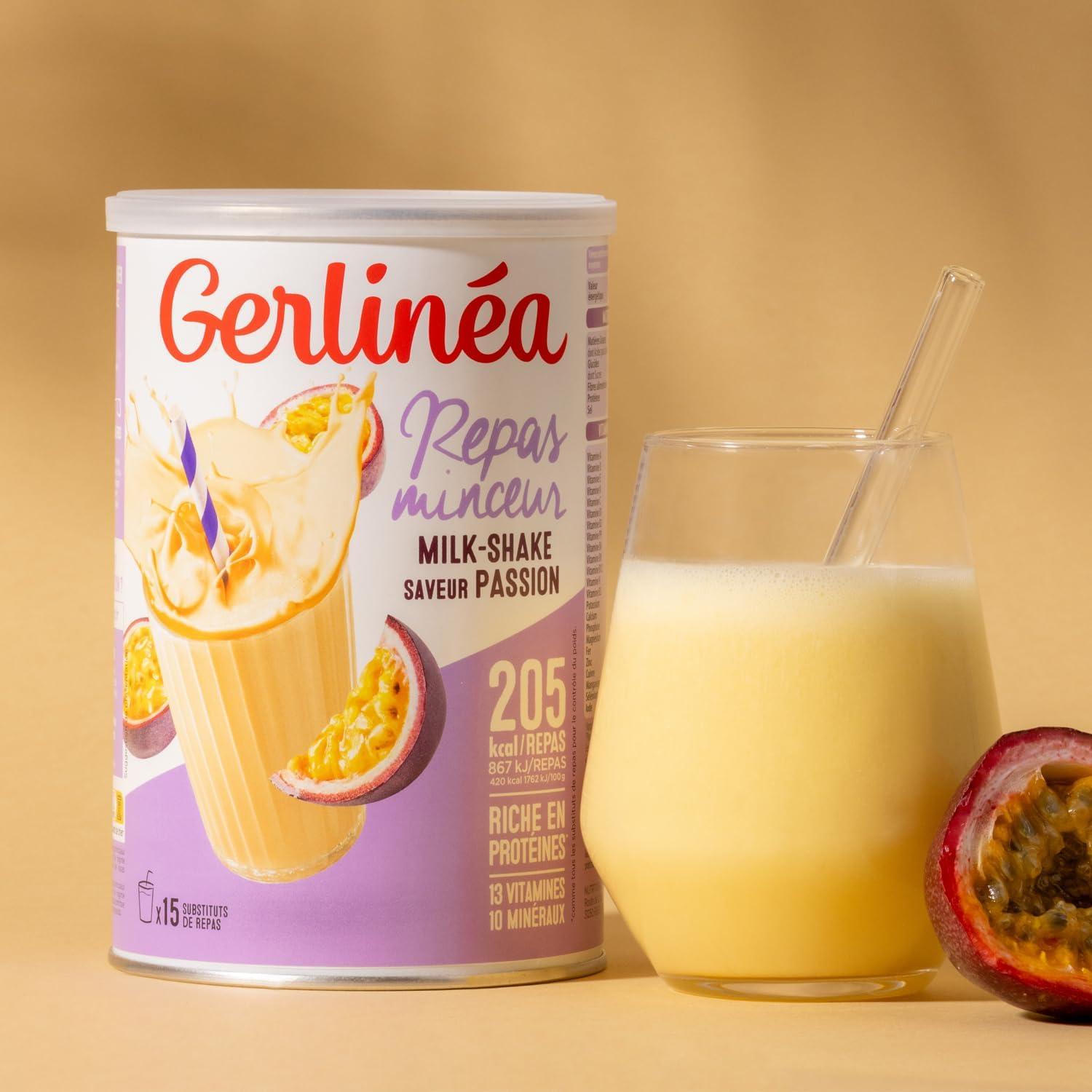 imageGerlina Boisson Milkshake got Vanille Substituts de repas riche en protines Poudre reconstituer contient 15 repas 220385Fruits de la Passion
