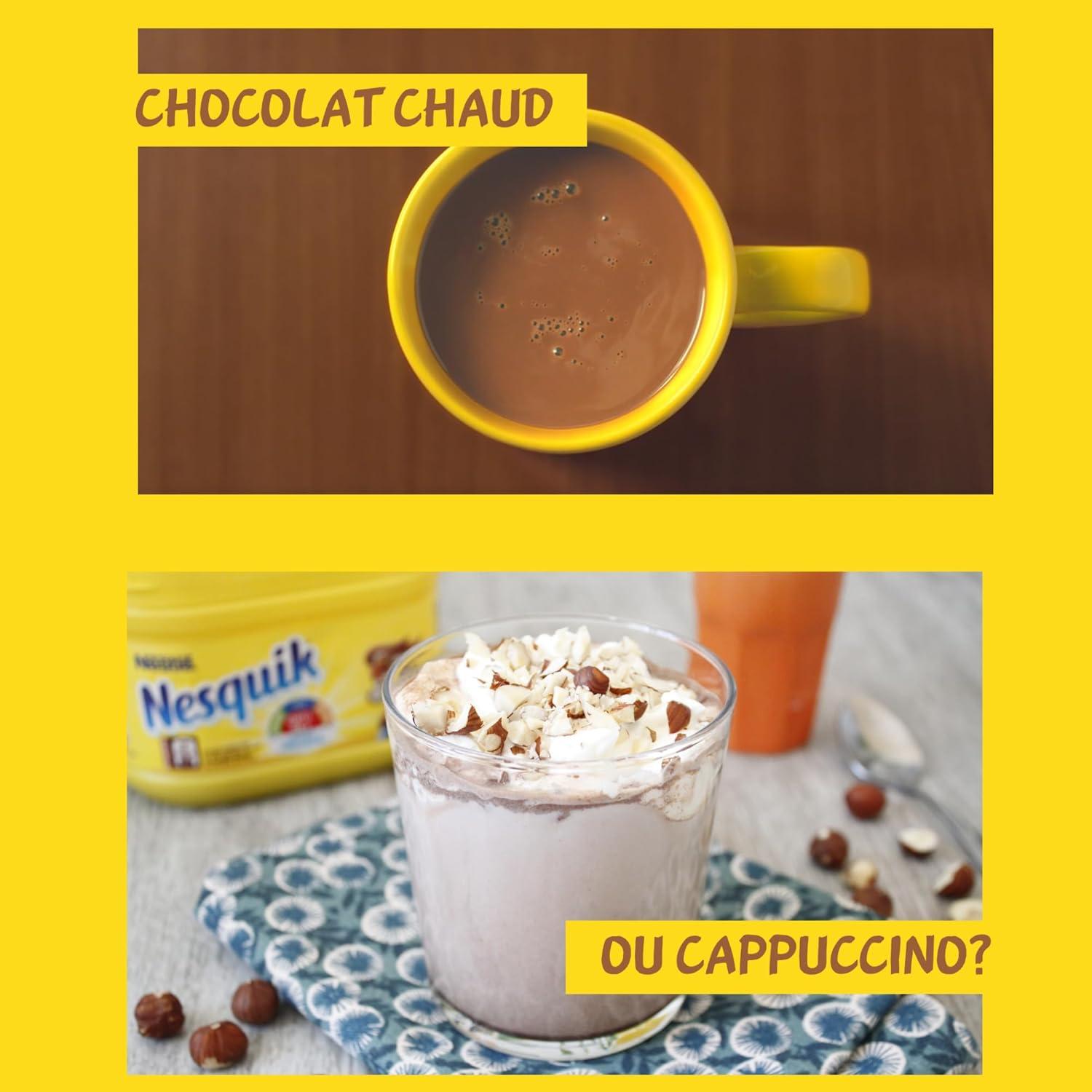 imageNESQUIK Lact Chocolat en Poudre Cacao en Poudre Mlanger avec de lEau Prparation Instantane Chocolat Chaud Got de chocolat PetitDjeuner Sachet 1 de kg324 kg Lot de 1