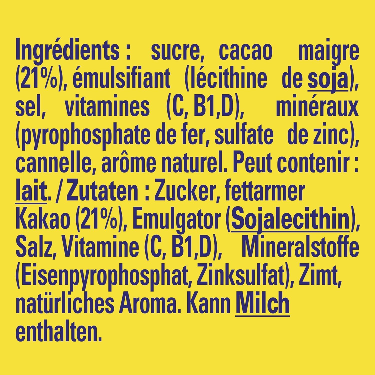 imageNESQUIK Lact Chocolat en Poudre Cacao en Poudre Mlanger avec de lEau Prparation Instantane Chocolat Chaud Got de chocolat PetitDjeuner Sachet 1 de kg324 kg Lot de 1
