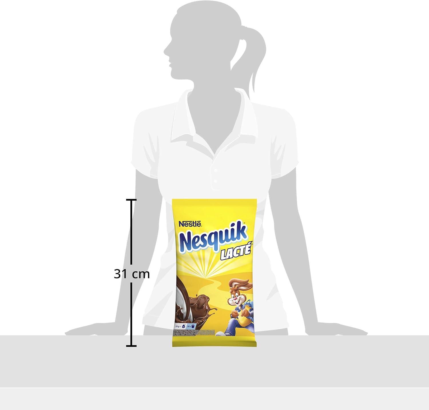 imageNESQUIK Lact Chocolat en Poudre Cacao en Poudre Mlanger avec de lEau Prparation Instantane Chocolat Chaud Got de chocolat PetitDjeuner Sachet 1 de kg1 kg Lot de 4