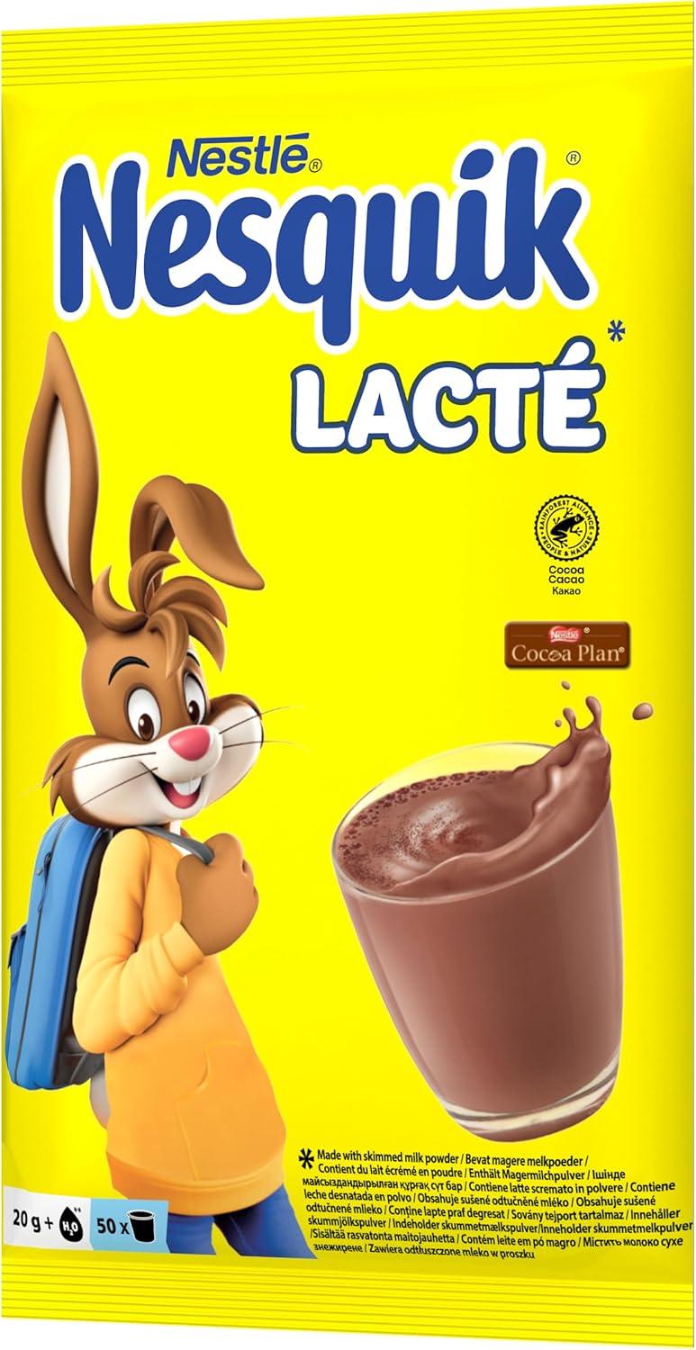 imageNESQUIK Lact Chocolat en Poudre Cacao en Poudre Mlanger avec de lEau Prparation Instantane Chocolat Chaud Got de chocolat PetitDjeuner Sachet 1 de kg1 kg Lot de 2
