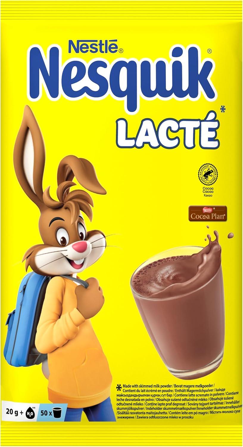 imageNESQUIK Lact Chocolat en Poudre Cacao en Poudre Mlanger avec de lEau Prparation Instantane Chocolat Chaud Got de chocolat PetitDjeuner Sachet 1 de kg1 kg Lot de 4