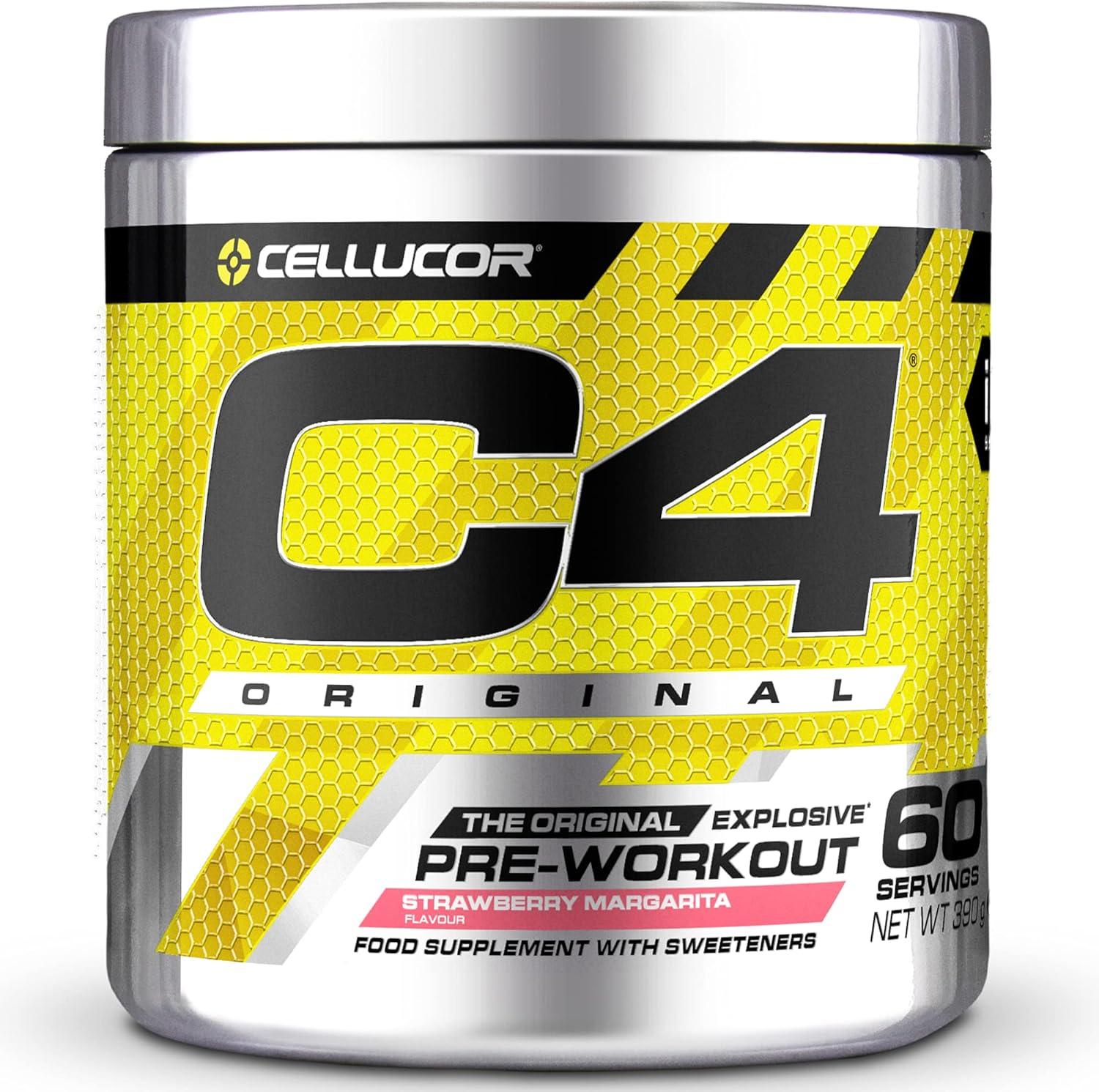 imagePoudre prentranement C4 Original clats dorange boisson nergisante prentranement sans sucre pour hommefemme 150 mg de cafine btaalanine monohydrate de cratine 30 portionsMargarita fraise