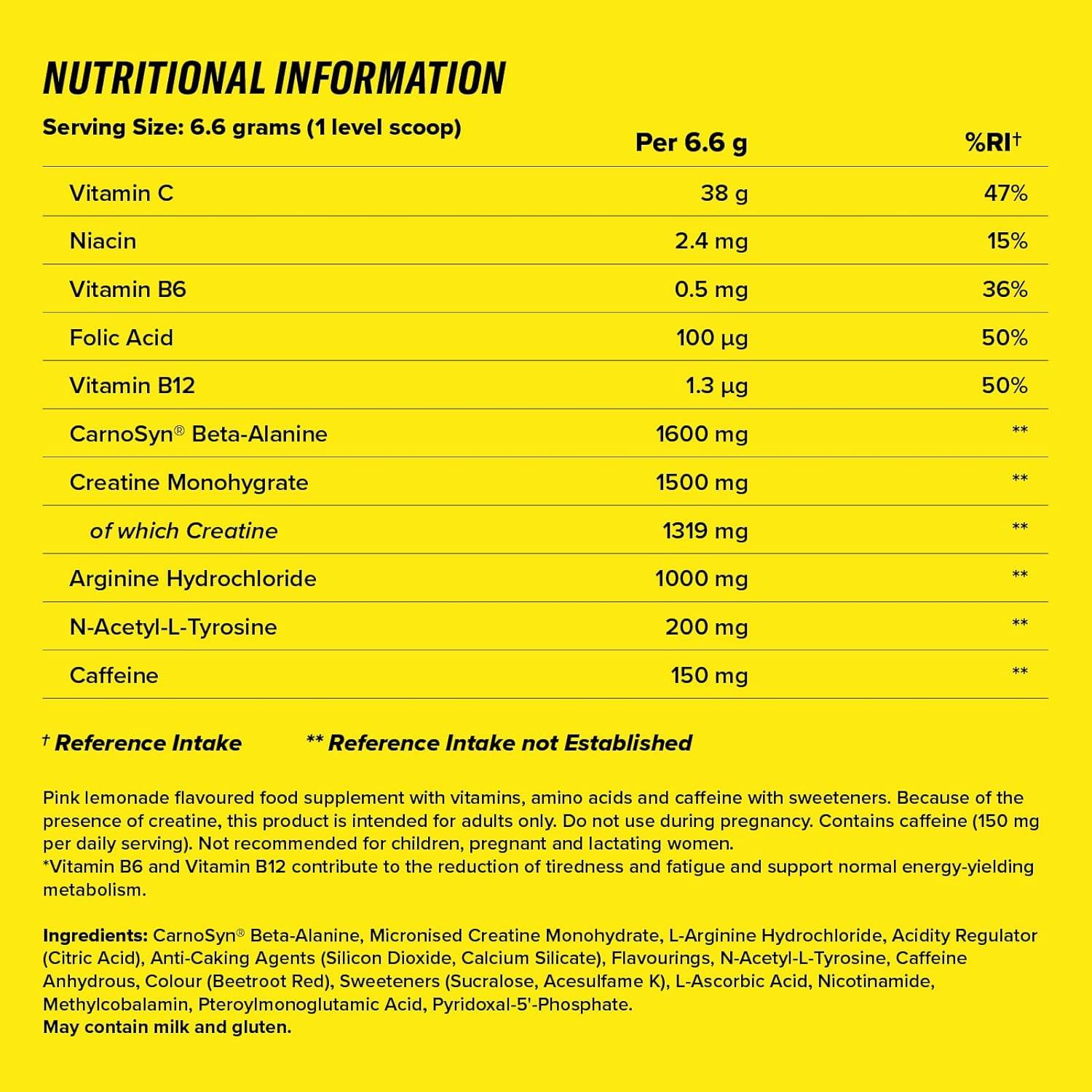 imagePoudre prentranement C4 Original clats dorange boisson nergisante prentranement sans sucre pour hommefemme 150 mg de cafine btaalanine monohydrate de cratine 30 portionsLimonadefruits rouges