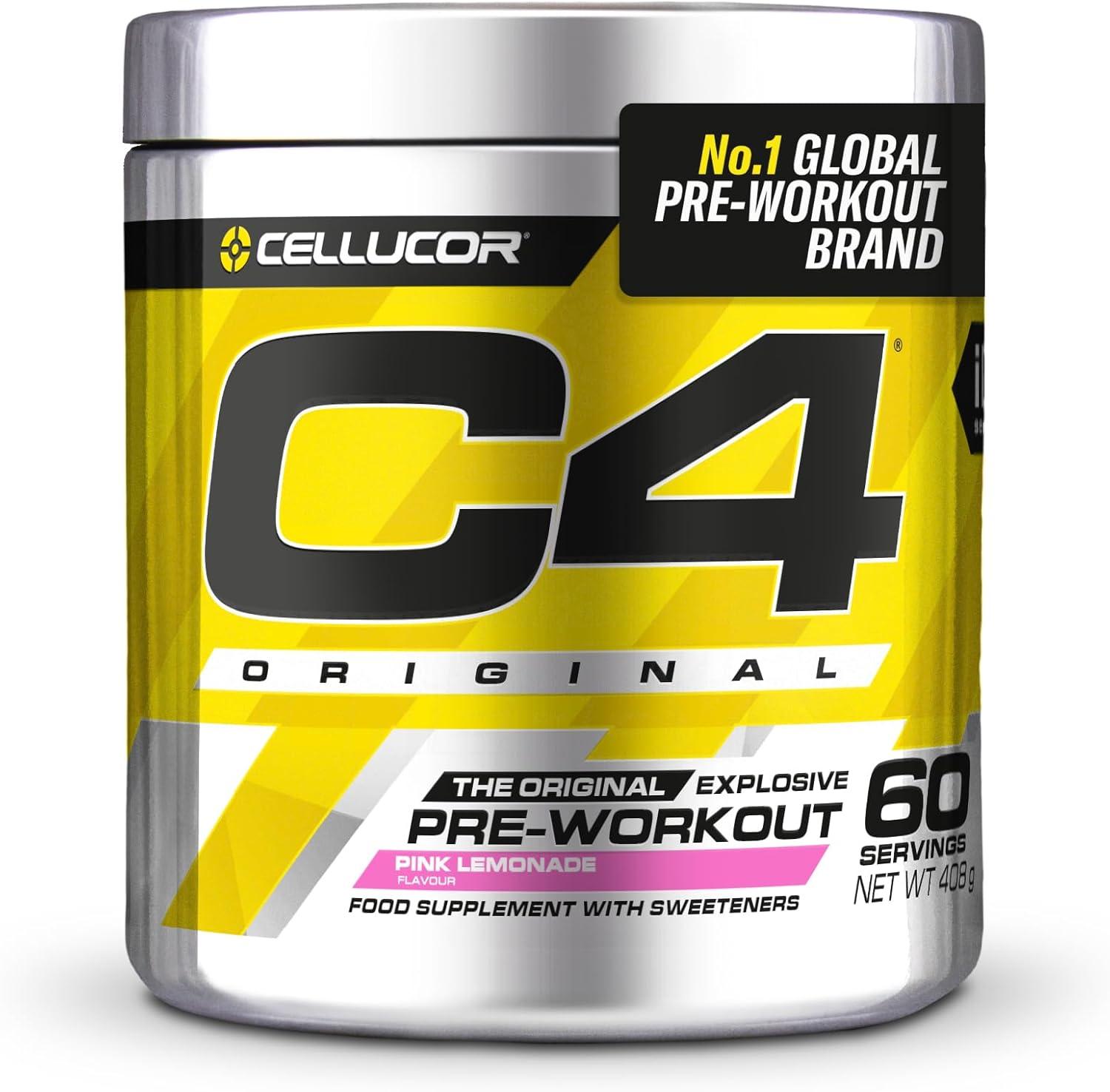 imagePoudre prentranement C4 Original clats dorange boisson nergisante prentranement sans sucre pour hommefemme 150 mg de cafine btaalanine monohydrate de cratine 30 portionsLimonadefruits rouges