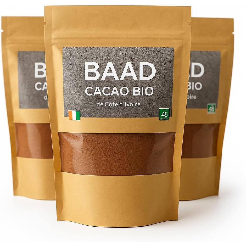 imageCacao en Poudre Bio 50g Sans Sucre Vegan Sachet Zipp Fracheur Optimale
