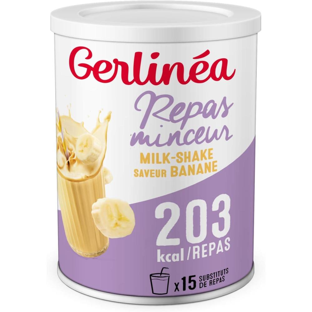 imageGerlina Boisson Milkshake got Vanille Substituts de repas riche en protines Poudre reconstituer contient 15 repas 220385Banane