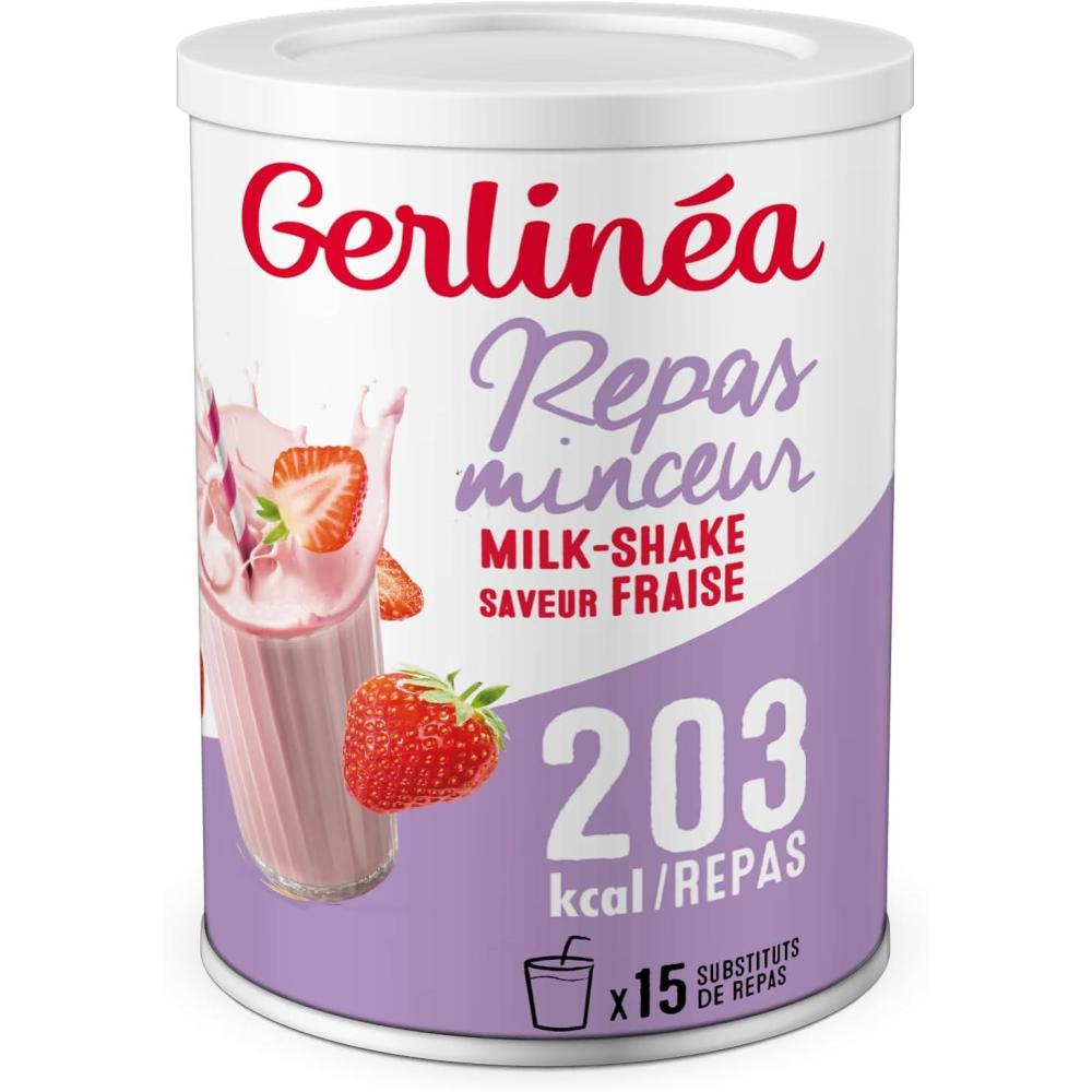 imageGerlina Boisson Milkshake got Vanille Substituts de repas riche en protines Poudre reconstituer contient 15 repas 220385Fraise